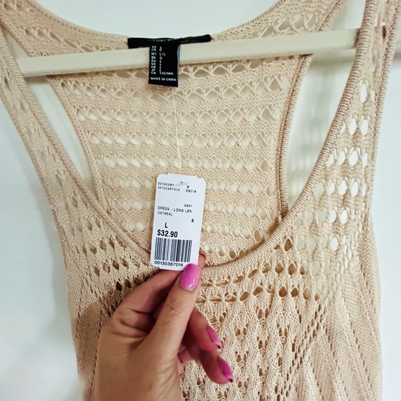 NWT Forever 21 crochet maxi dress. Size large - Picture 3 of 7